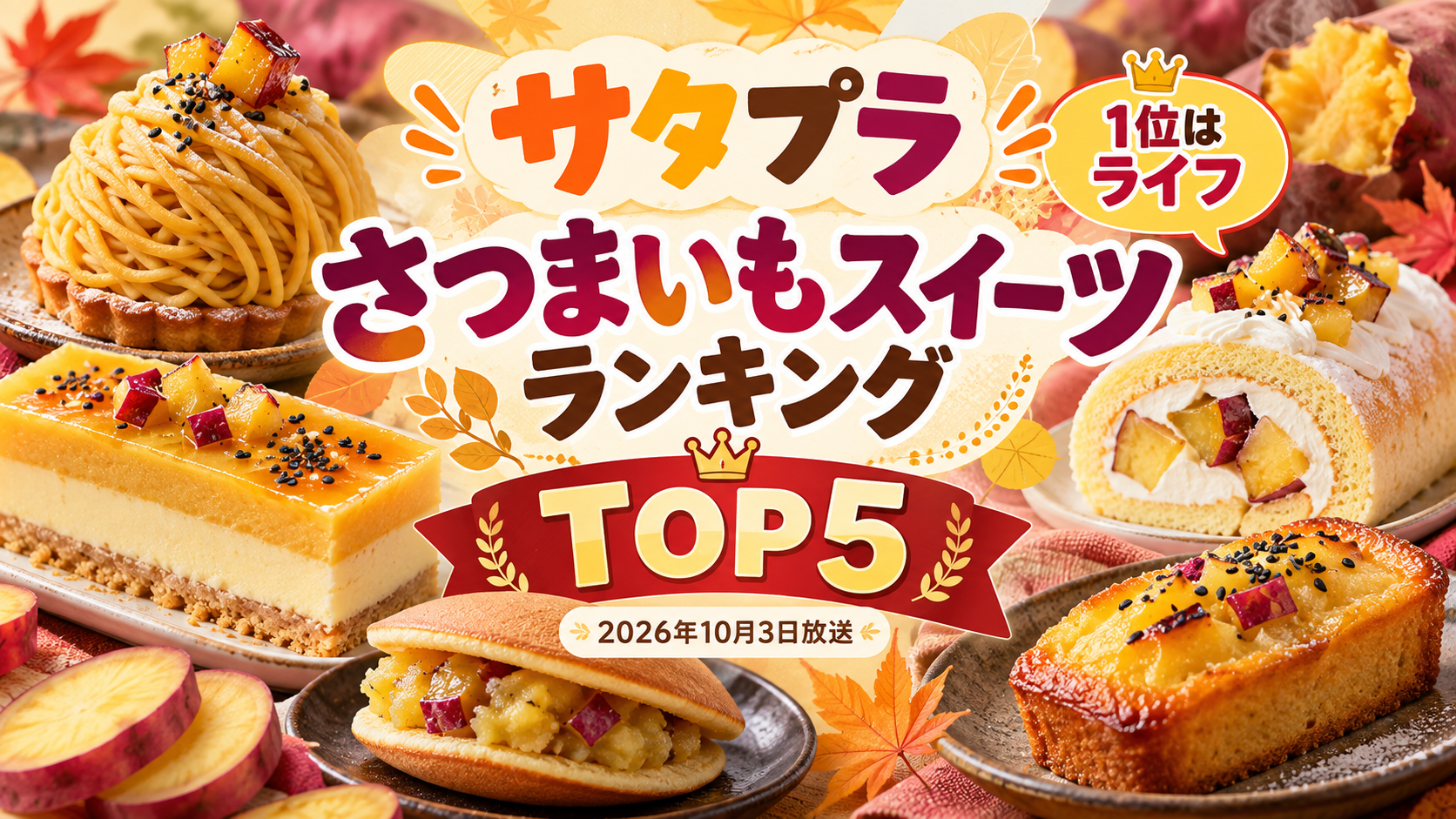 サタプラさつまいもスイーツランキング2026｜1位はライフ！TOP5と12商品